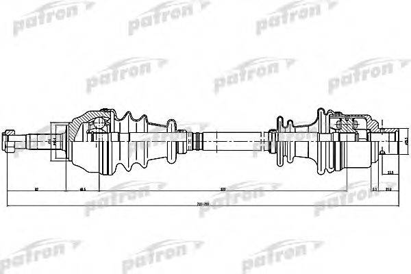 PATRON PDS1075 Приводний вал