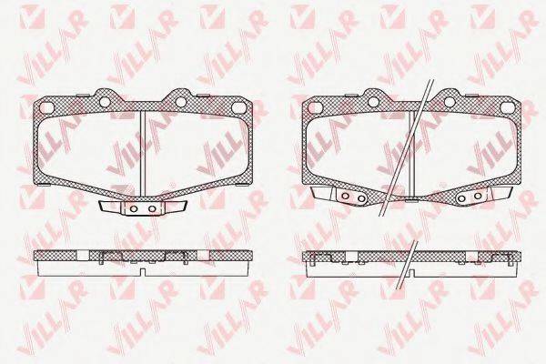 VILLAR 6260058 Комплект гальмівних колодок, дискове гальмо