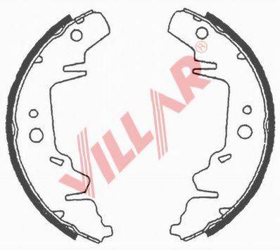 VILLAR 6290687 Комплект гальмівних колодок