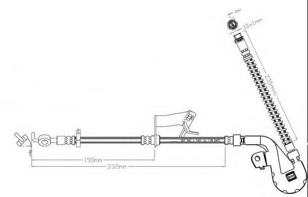 MOTAQUIP LVBH1602 Гальмівний шланг