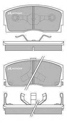 MOTAQUIP LVXL542 Комплект гальмівних колодок, дискове гальмо