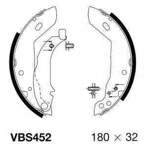 MOTAQUIP VBS452 Комплект гальмівних колодок