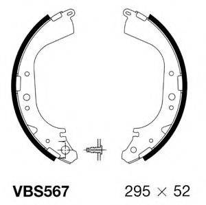 MOTAQUIP VBS567 Комплект гальмівних колодок