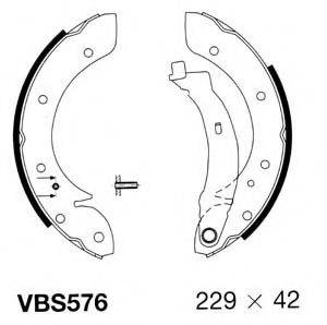 MOTAQUIP VBS576 Комплект гальмівних колодок