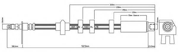 MOTAQUIP VBH809 Гальмівний шланг