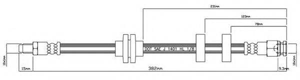 MOTAQUIP VBH846 Гальмівний шланг