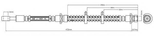 MOTAQUIP VBJ223 Гальмівний шланг