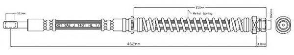 MOTAQUIP VBJ252 Гальмівний шланг