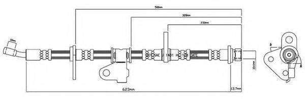 MOTAQUIP VBJ343 Гальмівний шланг