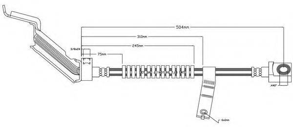 MOTAQUIP VBJ483 Гальмівний шланг