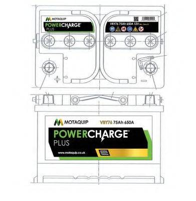 MOTAQUIP VBY76 Стартерна акумуляторна батарея
