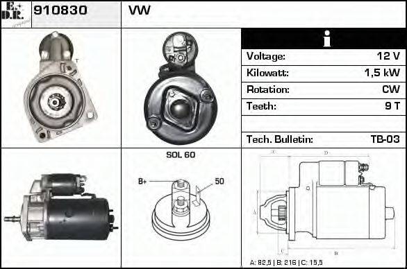 EDR 910830 Стартер