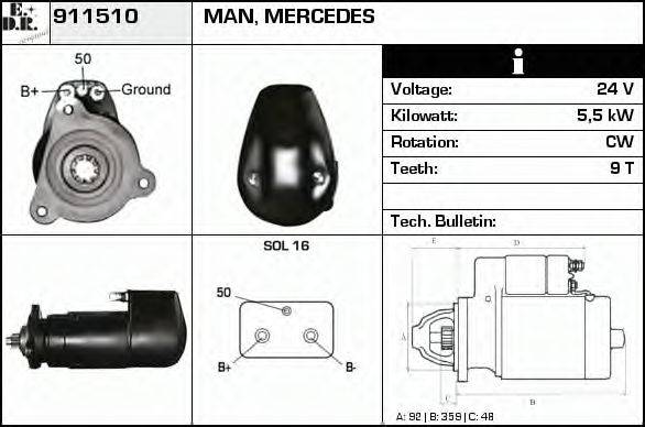 EDR 911510 Стартер