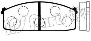 IPS PARTS IBD1106 Комплект гальмівних колодок, дискове гальмо