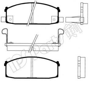 IPS PARTS IBD1141 Комплект гальмівних колодок, дискове гальмо