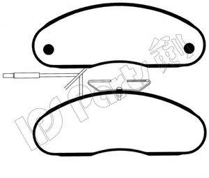 IPS PARTS IBD1196 Комплект гальмівних колодок, дискове гальмо