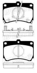 IPS PARTS IBD1326 Комплект гальмівних колодок, дискове гальмо