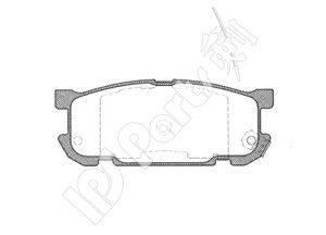 IPS PARTS IBR1345 Комплект гальмівних колодок, дискове гальмо