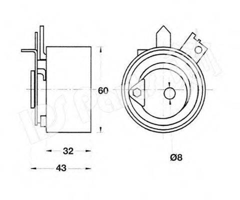 IPS PARTS ITB6123 Пристрій для натягу ременя, ремінь ГРМ