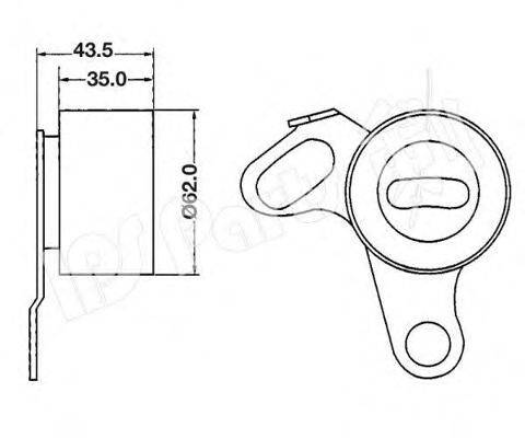 IPS PARTS ITB6202 Пристрій для натягу ременя, ремінь ГРМ