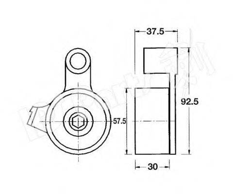 IPS PARTS ITB6227 Пристрій для натягу ременя, ремінь ГРМ