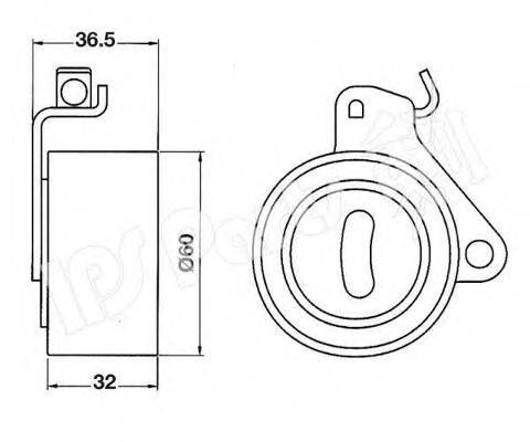 IPS PARTS ITB6509 Пристрій для натягу ременя, ремінь ГРМ