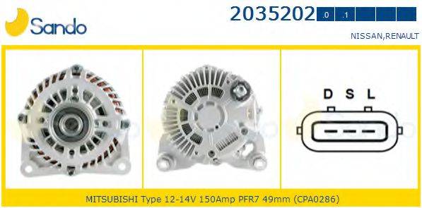 SANDO 20352020 Генератор