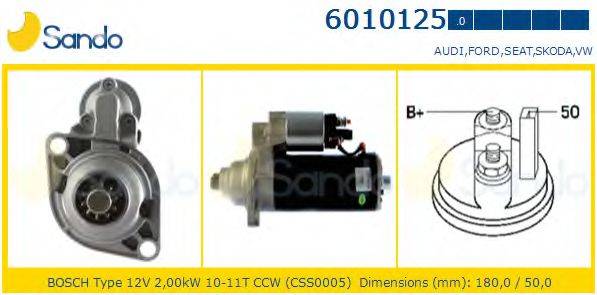 SANDO 60101250 Стартер