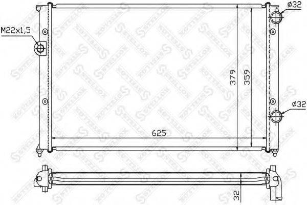 STELLOX 1025009SX Радіатор, охолодження двигуна