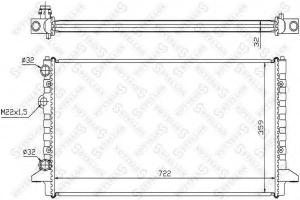 STELLOX 1025011SX Радіатор, охолодження двигуна