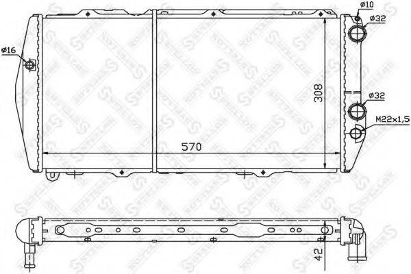 STELLOX 1025017SX Радіатор, охолодження двигуна