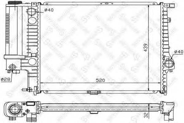 STELLOX 1025024SX Радіатор, охолодження двигуна