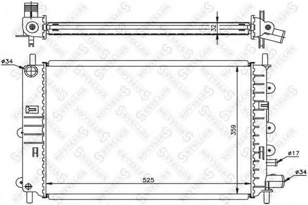 STELLOX 1025055SX Радіатор, охолодження двигуна