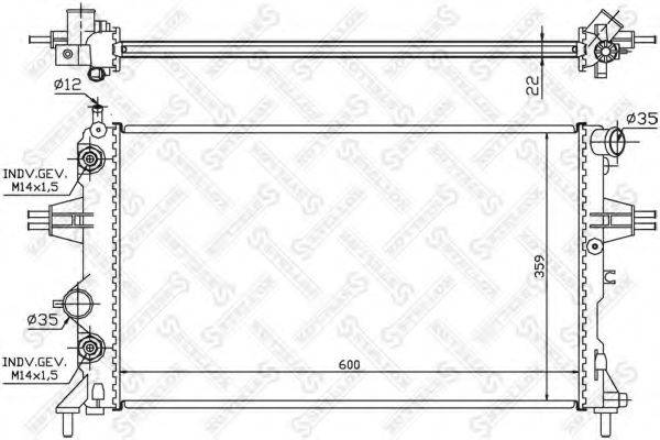 STELLOX 1025062SX Радіатор, охолодження двигуна