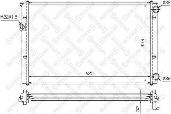 STELLOX 1025071SX Радіатор, охолодження двигуна