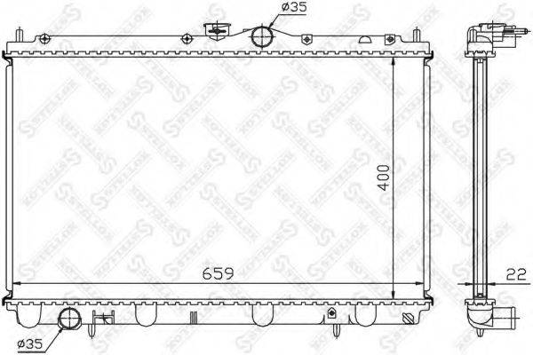 STELLOX 1025096SX Радіатор, охолодження двигуна