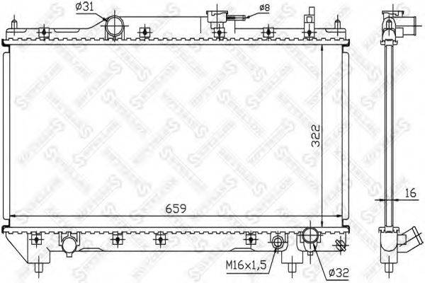 STELLOX 1025113SX Радіатор, охолодження двигуна