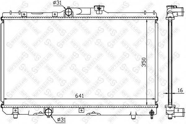 STELLOX 1025114SX Радіатор, охолодження двигуна