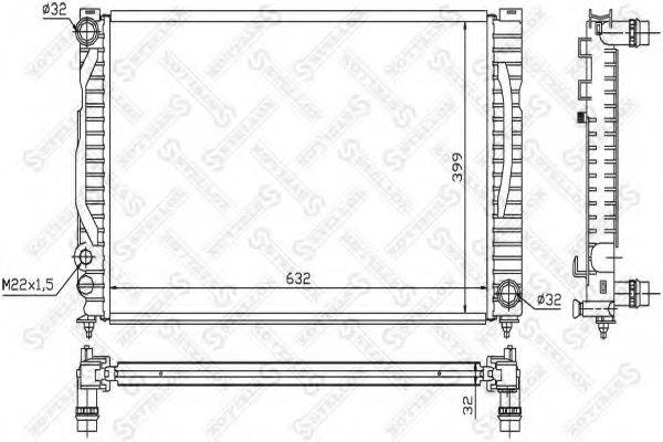 STELLOX 1025125SX Радіатор, охолодження двигуна