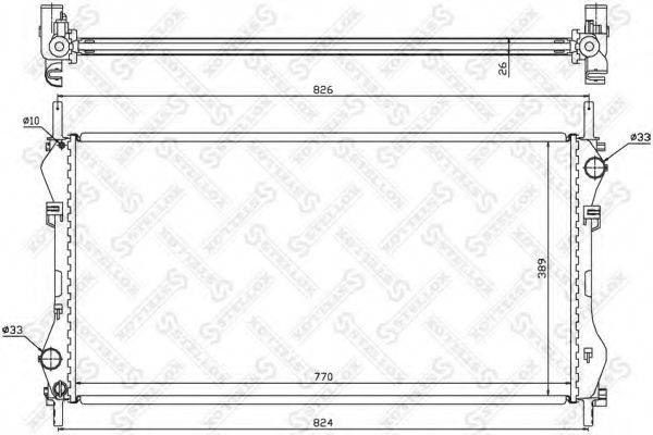 STELLOX 1025131SX Радіатор, охолодження двигуна