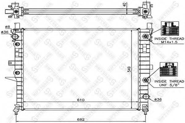 STELLOX 1025138SX Радіатор, охолодження двигуна