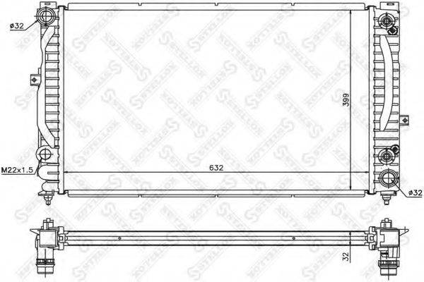 STELLOX 1025139SX Радіатор, охолодження двигуна