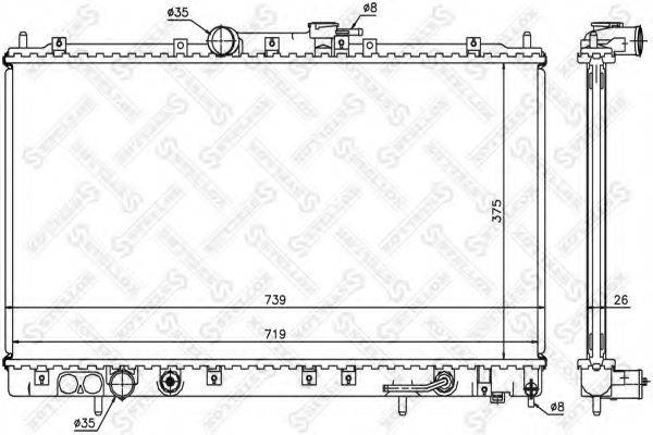 STELLOX 1025179SX Радіатор, охолодження двигуна