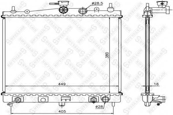 STELLOX 1025190SX Радіатор, охолодження двигуна