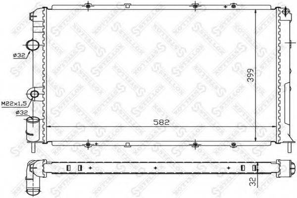 STELLOX 1025237SX Радіатор, охолодження двигуна