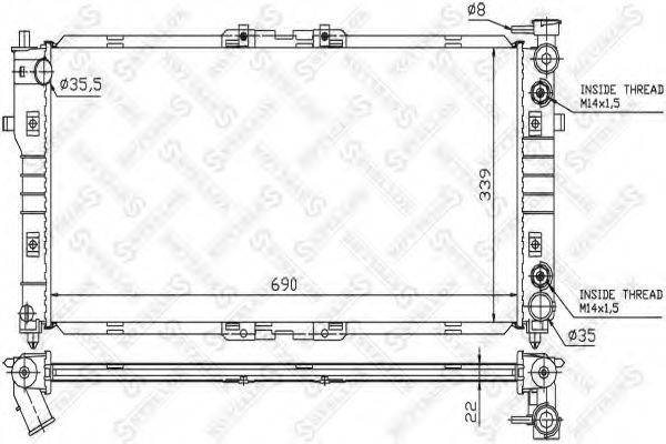 STELLOX 1025254SX Радіатор, охолодження двигуна