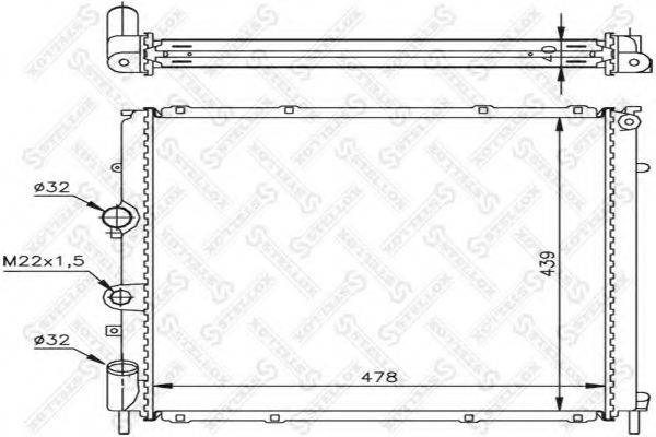 STELLOX 1025264SX Радіатор, охолодження двигуна