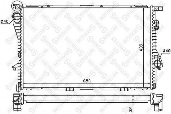 STELLOX 1025289SX Радіатор, охолодження двигуна