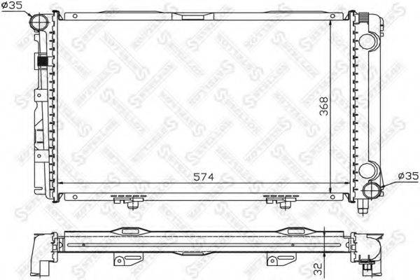 STELLOX 1025294SX Радіатор, охолодження двигуна