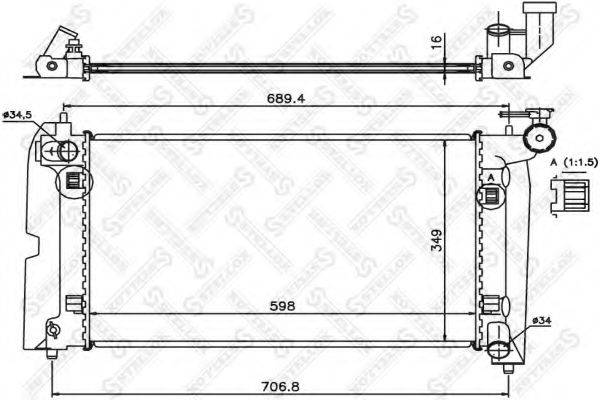 STELLOX 1025362SX Радіатор, охолодження двигуна